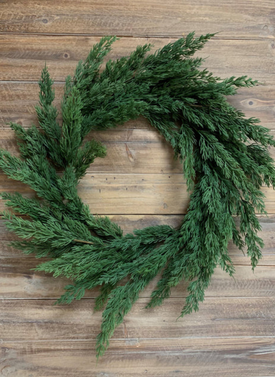 24” Fresh Touch Cypress Wreath