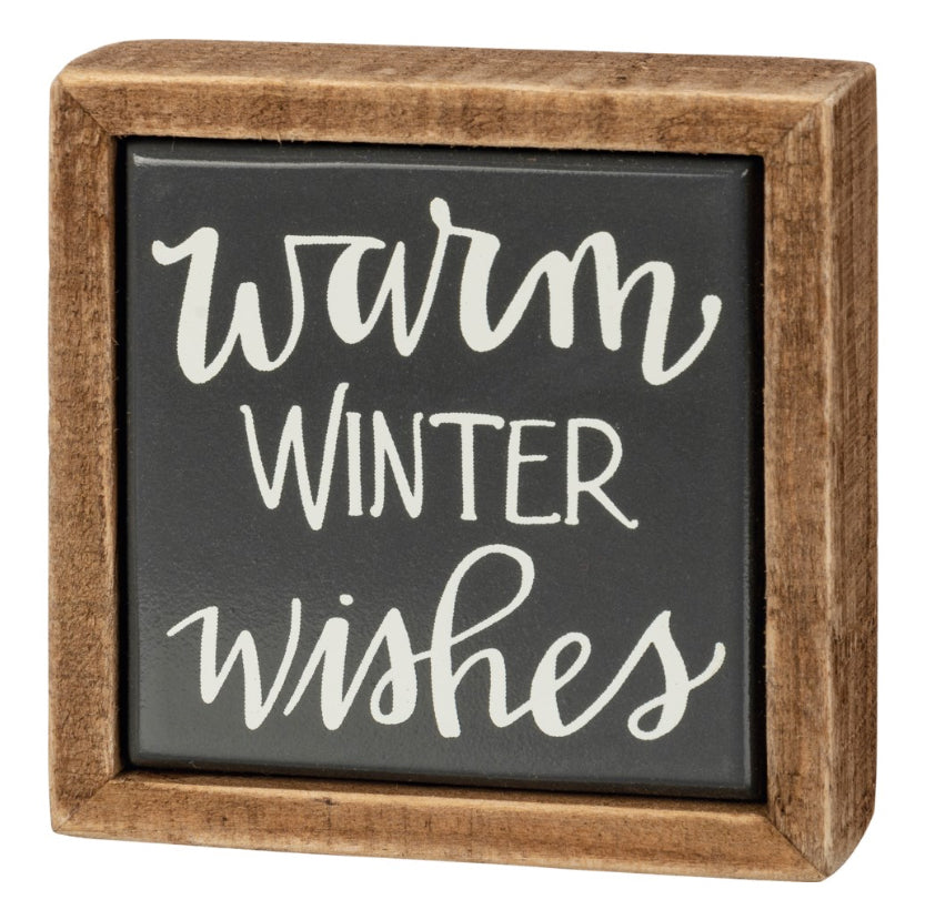 Warm Winter Wishes Block Sign