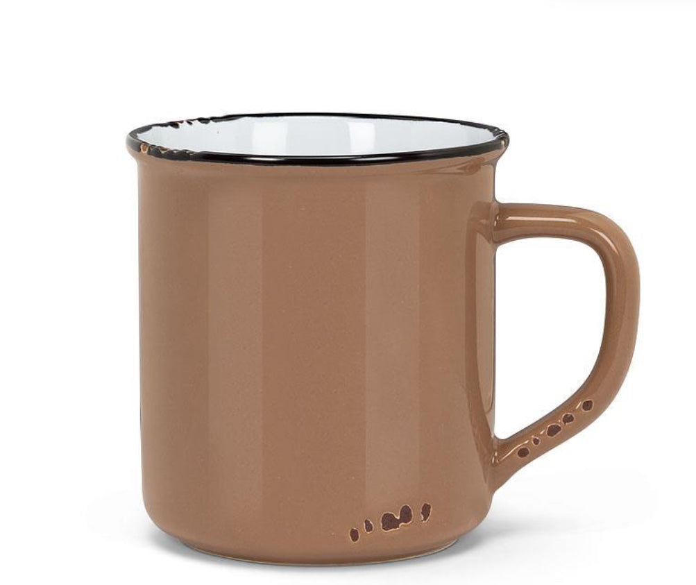 Enamel Look Mug-Taupe