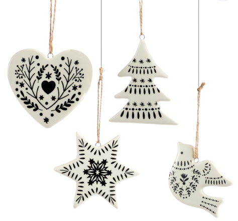 Holiday Shape Ceramic Ornament