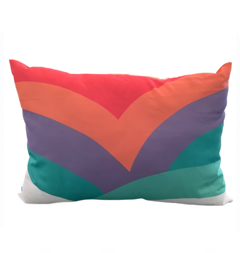 Colourful Reversible Outdoor Lumbar Pillow