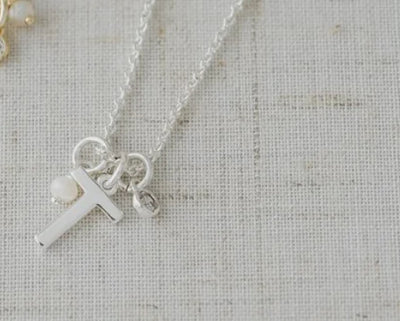 Silver Initial Necklace