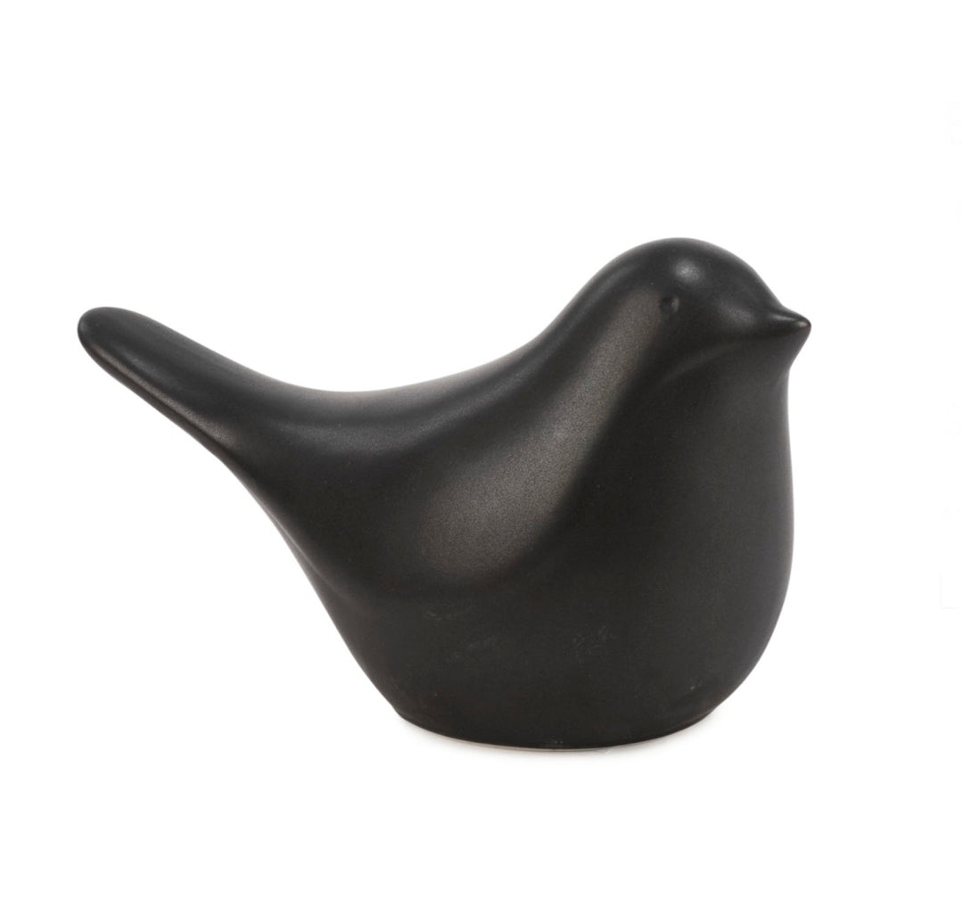Simple Matte Black Ceramic Bird