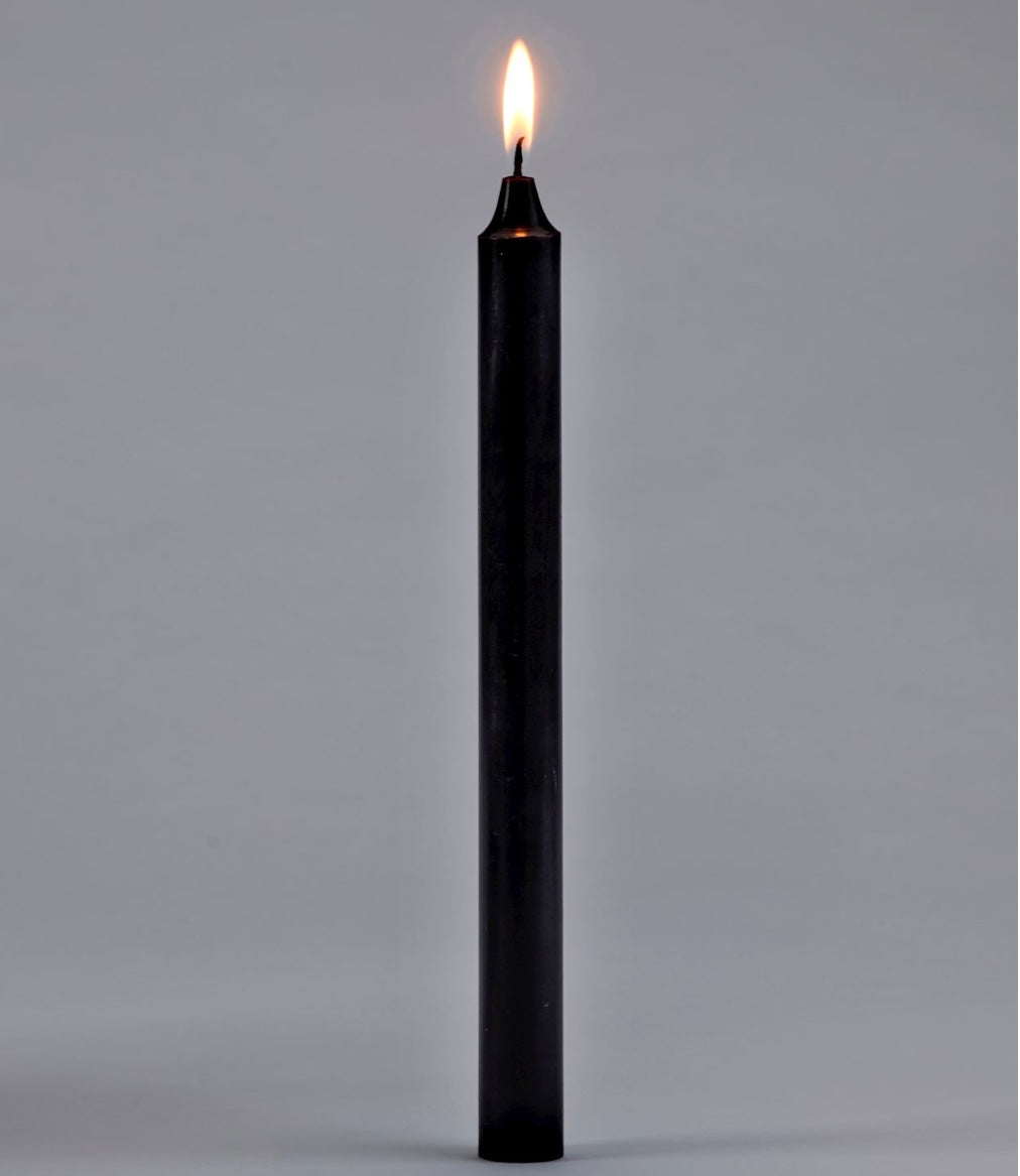 Boxed Taper Candles Set of 8-Black