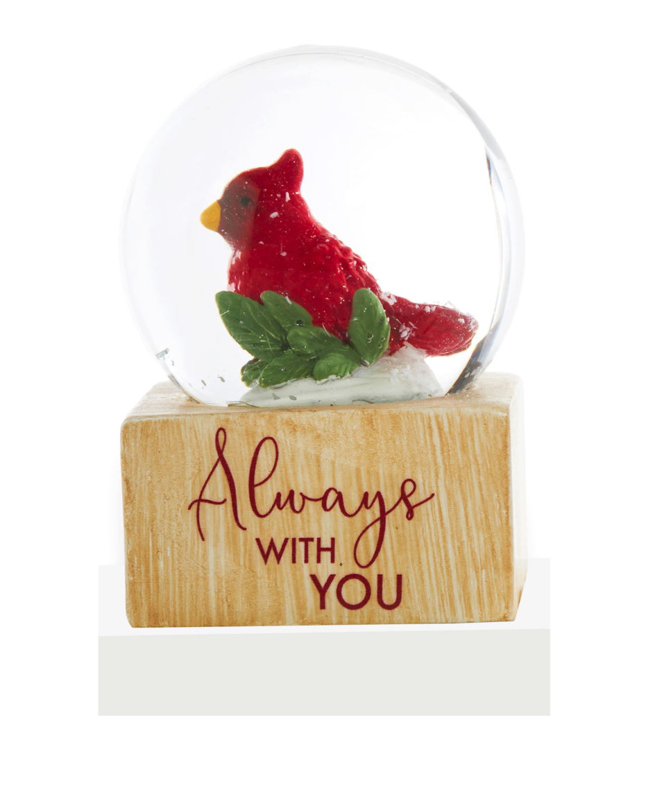 Always With You Mini Cardinal Snow Globe