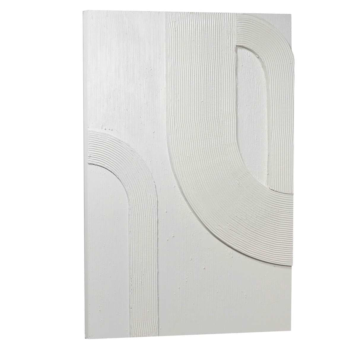 White Abstract Curve Wall Art 2