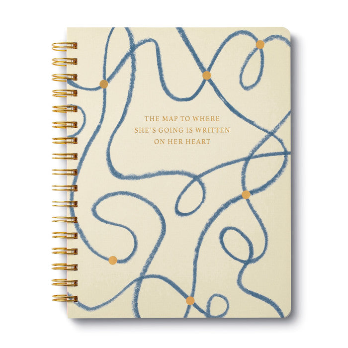 The Map To Where She’s Going Spiral Journal