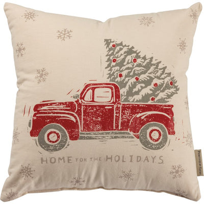 Home For The Holidays Truck Pillow