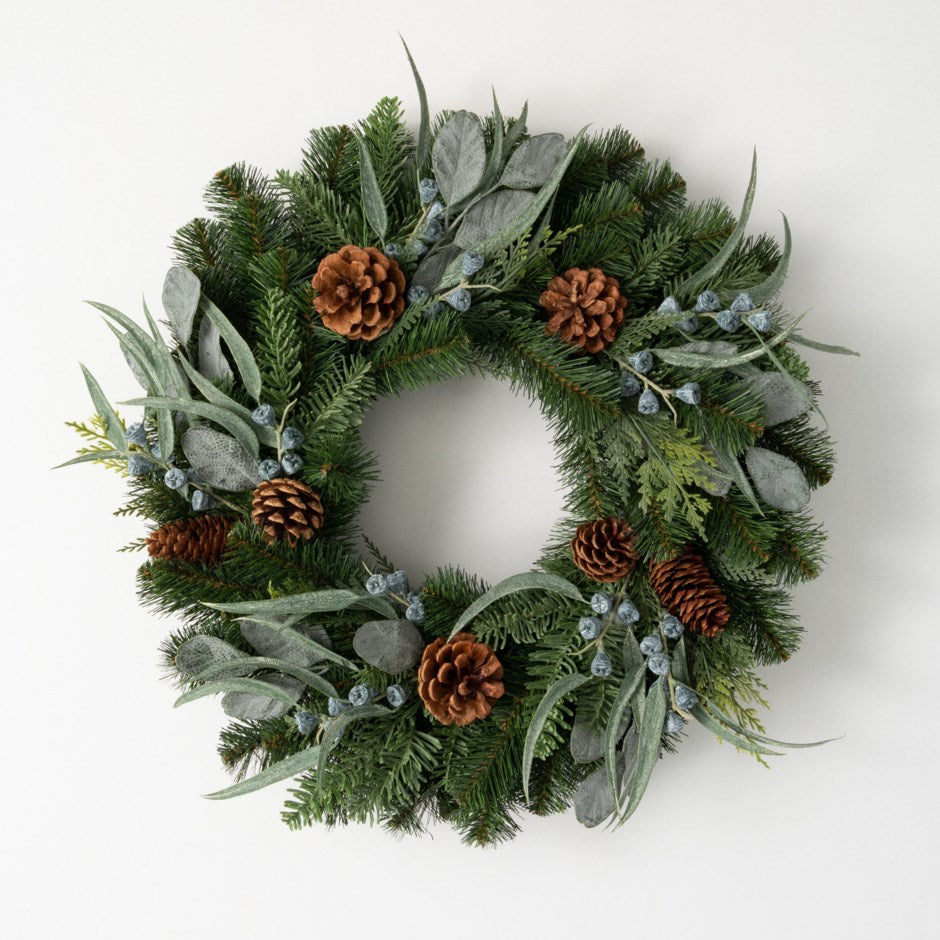 Douglas Fir + Eucalyptus Christmas Wreath