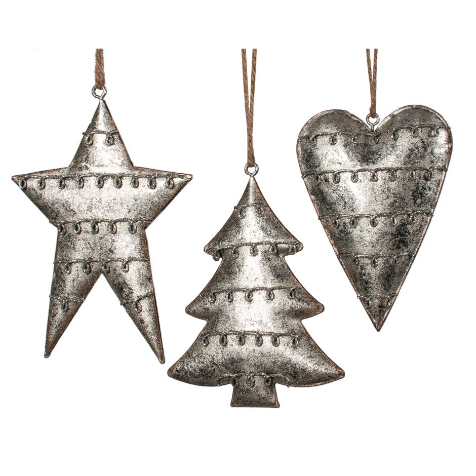 Silver Sparkle 3D Ornament