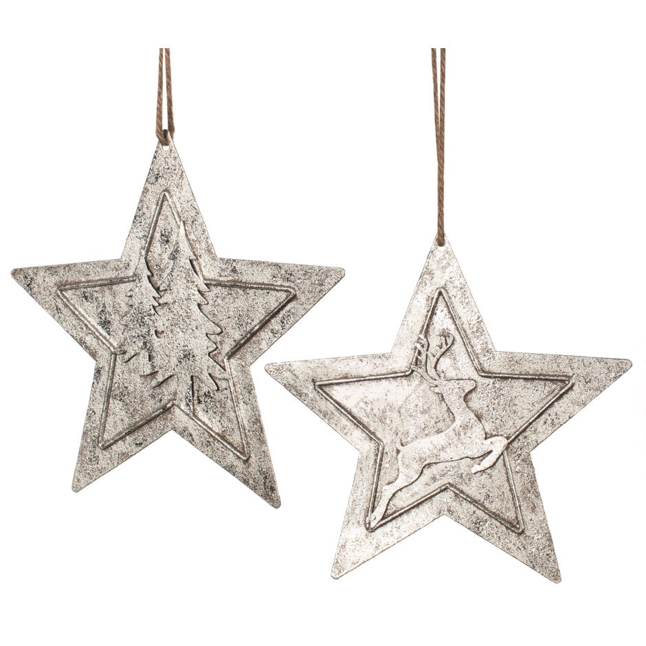 Silver Metal Star Ornament