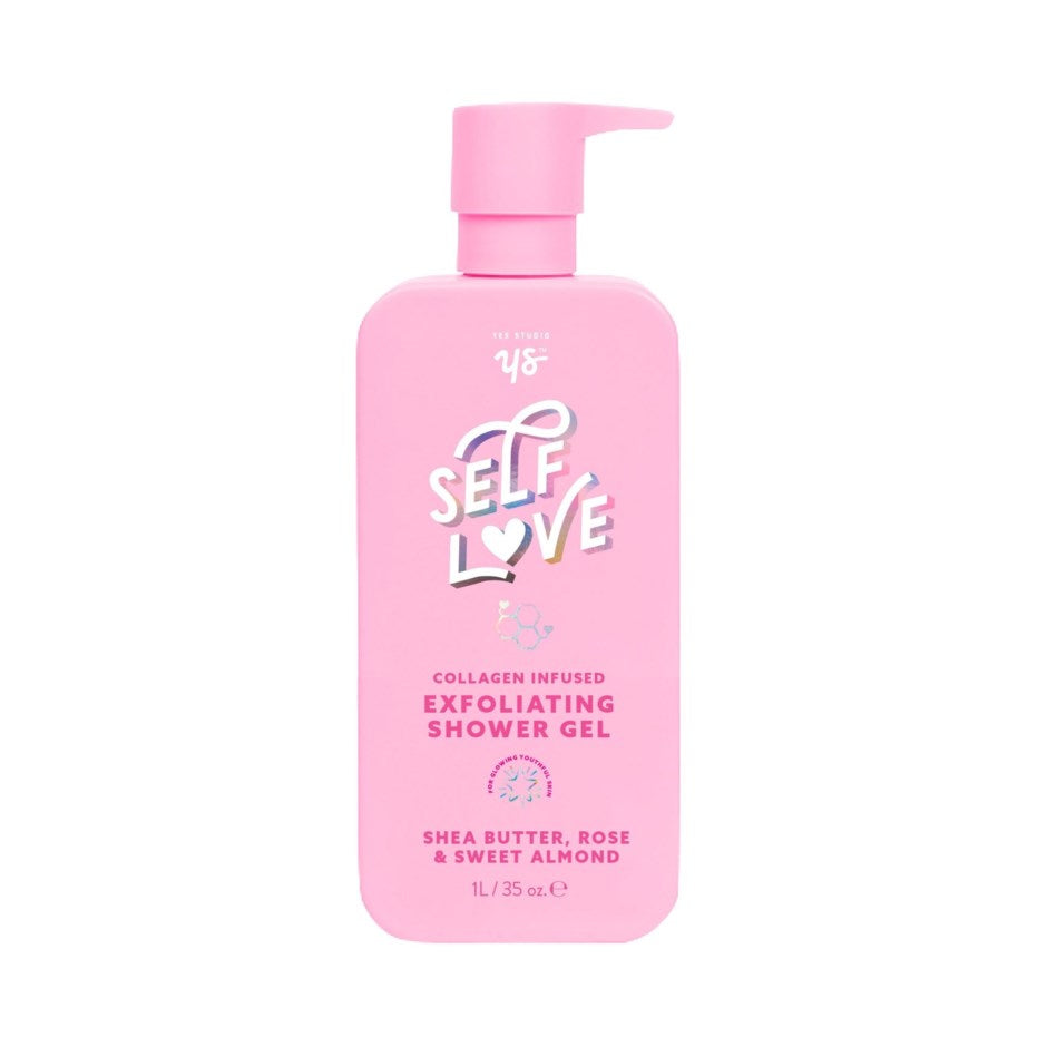 Self Love Exfoliating Shower Gel-Shea Butter, Rose + Sweet Almond