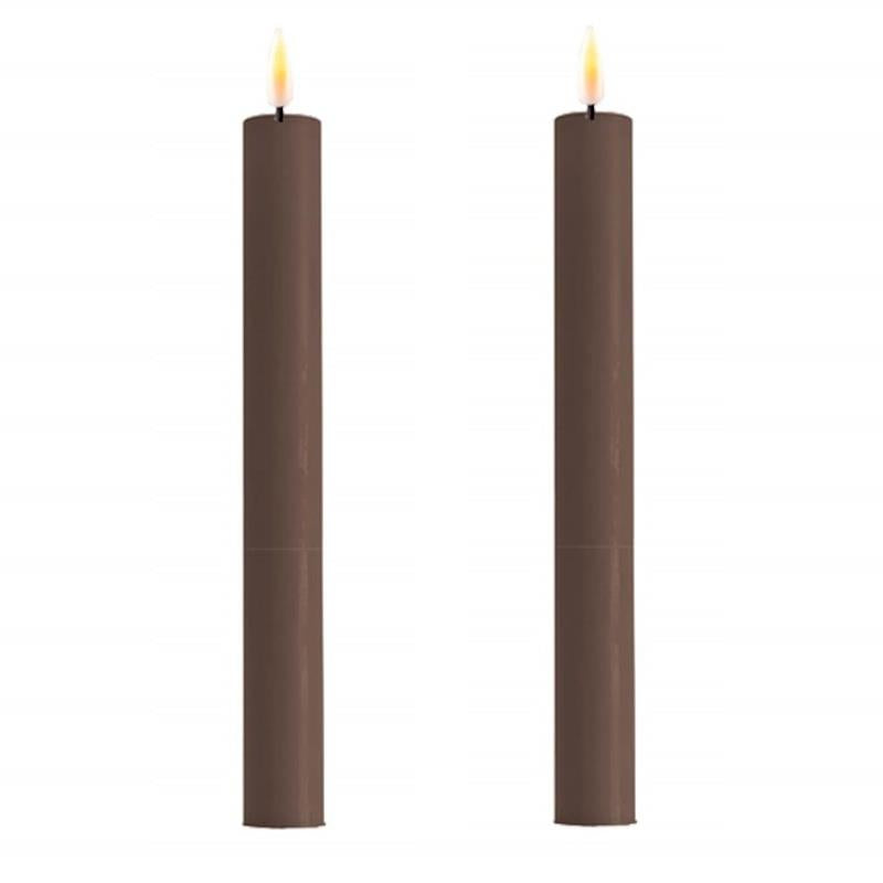 Mocca Deluxe LED Taper Candle 2 Pack
