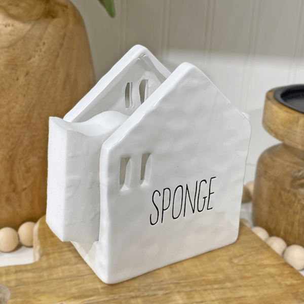 Farmhouse Modern Ceramic House Sponge Holder