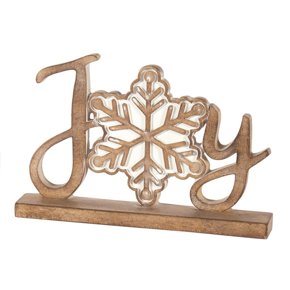 Joy Snowflake Tabletop Decor