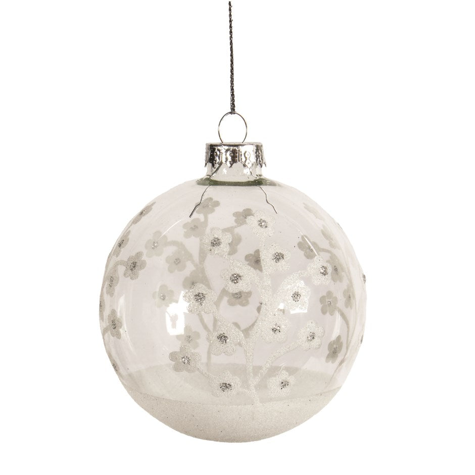 Clear Glass Blossom Ornament