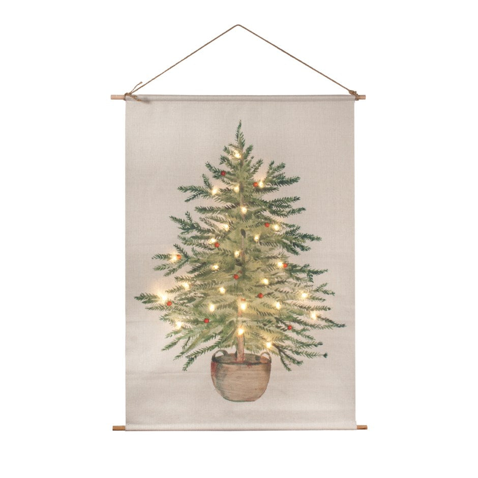 LED Christmas Tree Canvas Wall Art