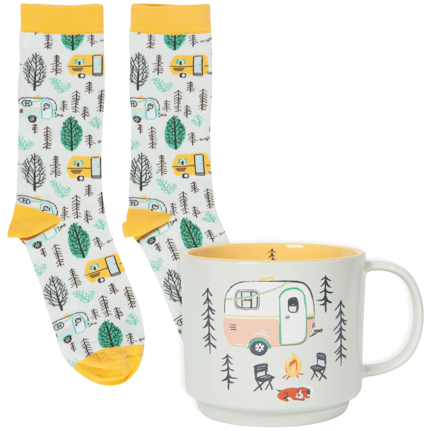 Sip + Socks Happy Camper Set