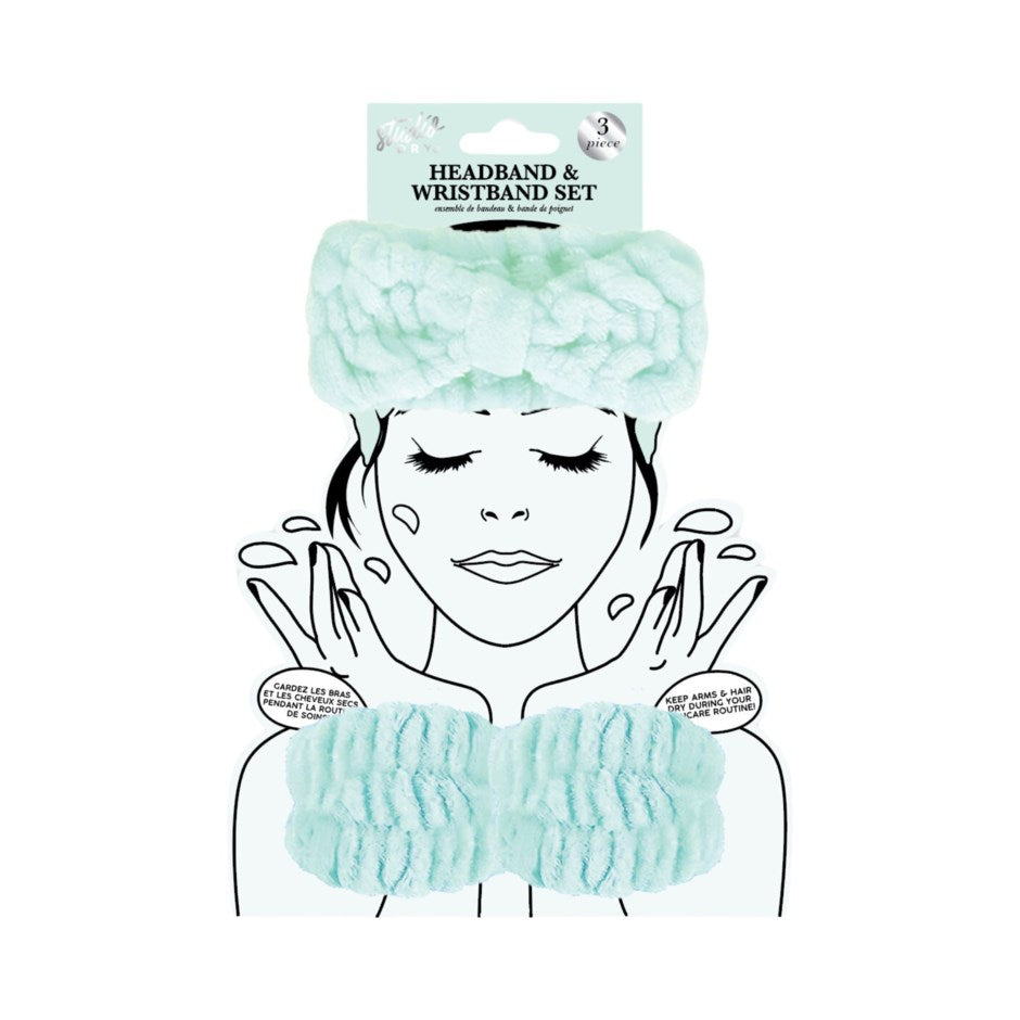 Wristband + Spa Headband Set-Sea Green