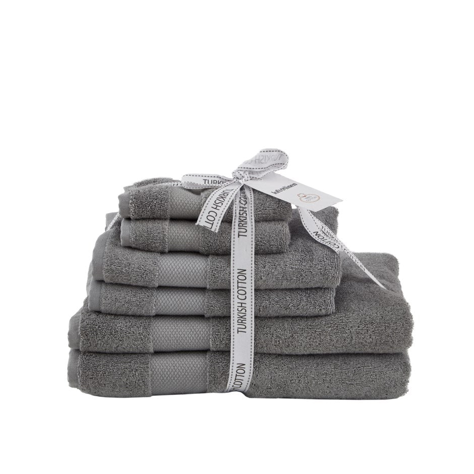 Diamond Turkish Towel Set/6-Grey