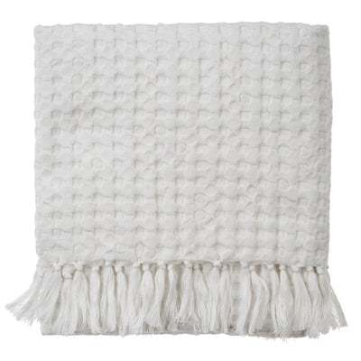 Honeycomb Bath Towel-White