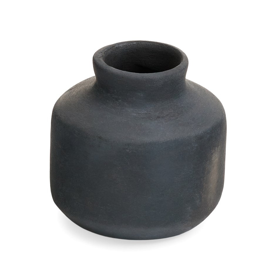 Terracotta Clay Mini Black Vase