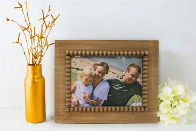 Beaded Wood Picture Frame 4x6