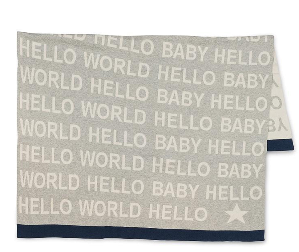 Hello Baby/Hello World Baby Blanket