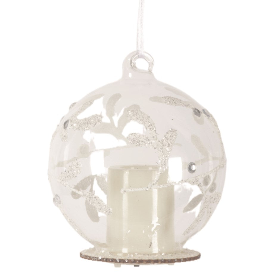 LED Tea Light Glass Ornament