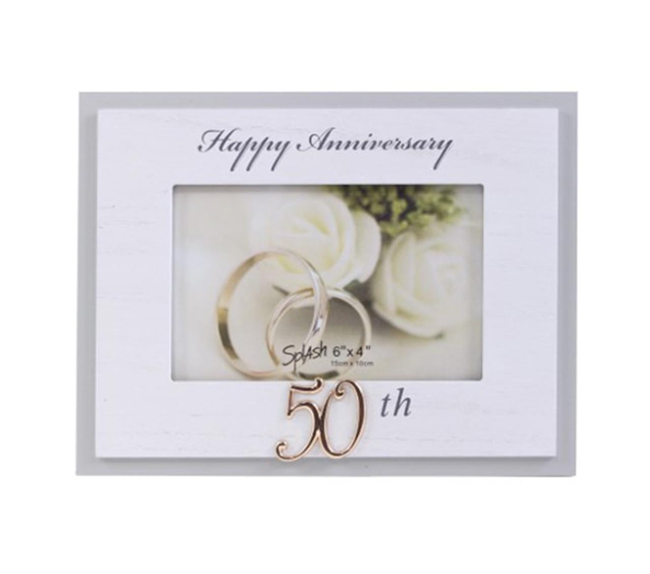 Happy Anniversary 50th Picture Frame