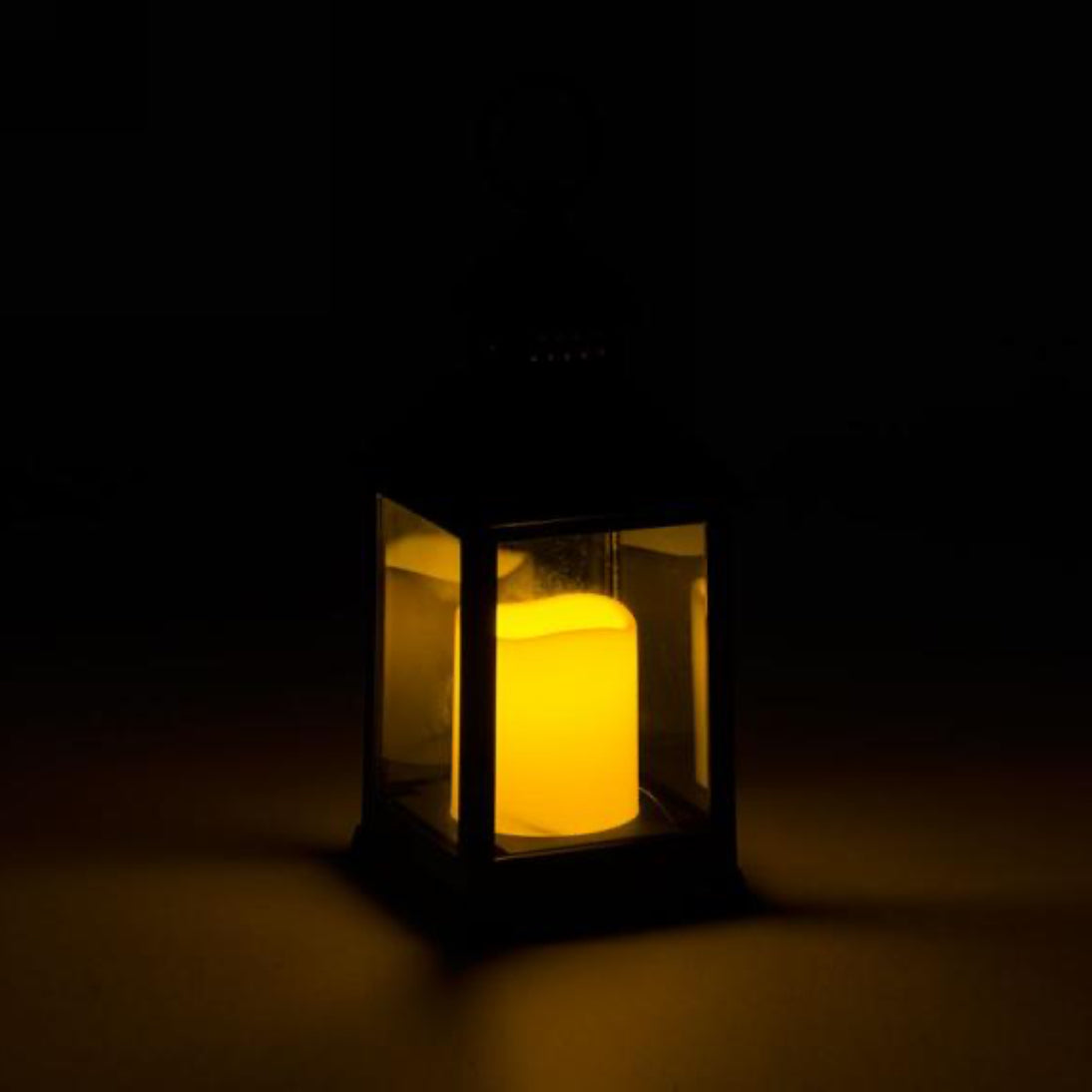 Black Metal LED Lantern