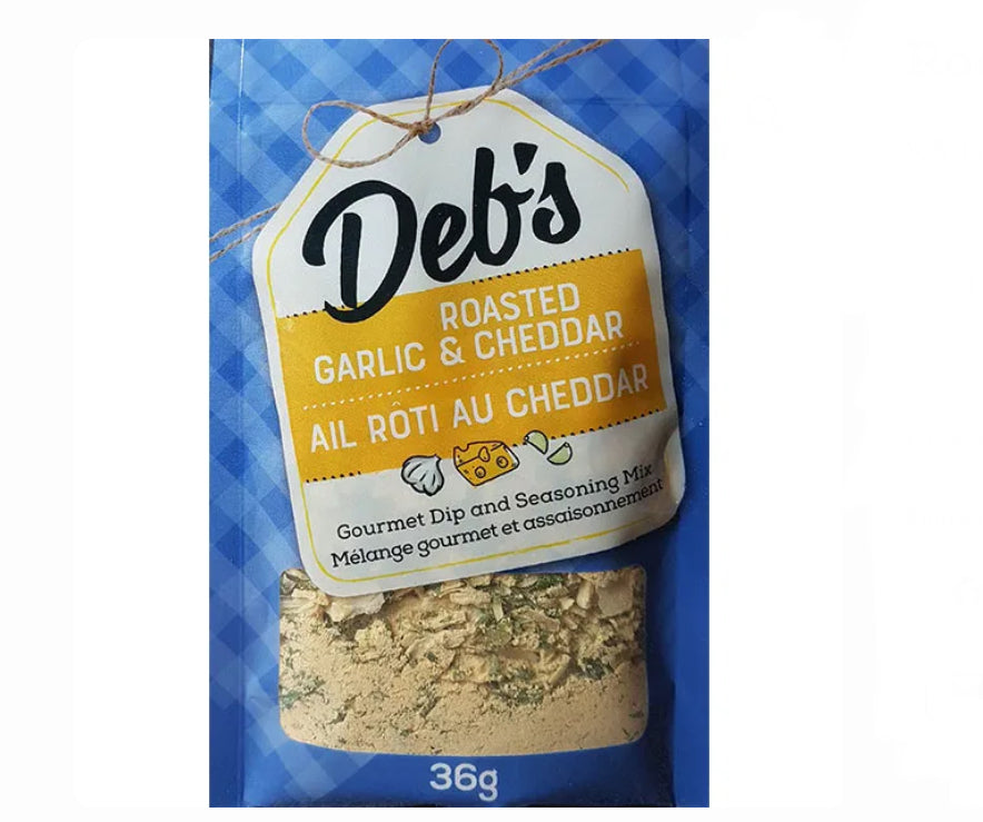 Deb’s Roasted Garlic + Cheddar Gourmet Dip + Seasoning Mix