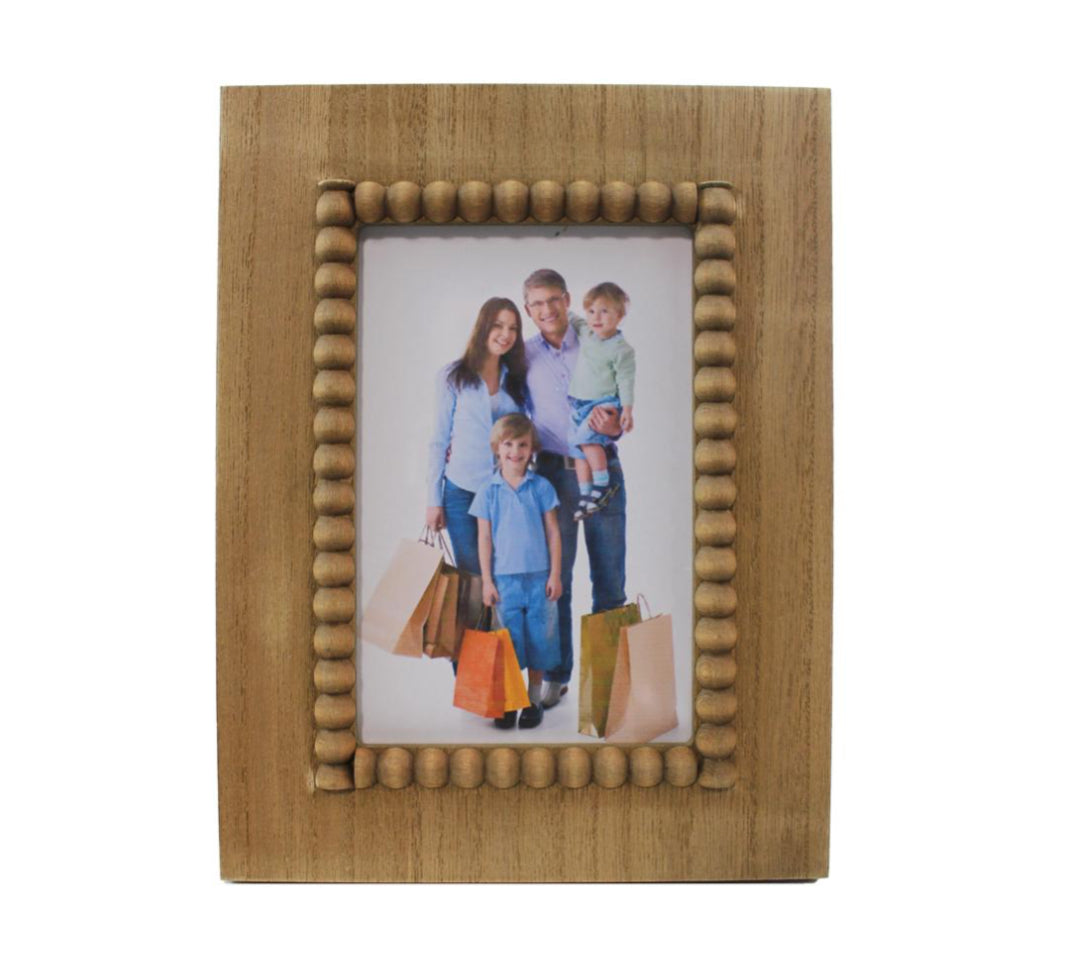 Beaded Wood Picture Frame 4x6