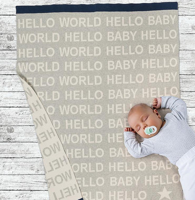 Hello Baby/Hello World Baby Blanket