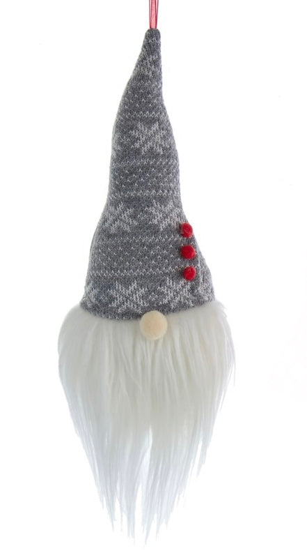 Plush Gnome Head Ornament