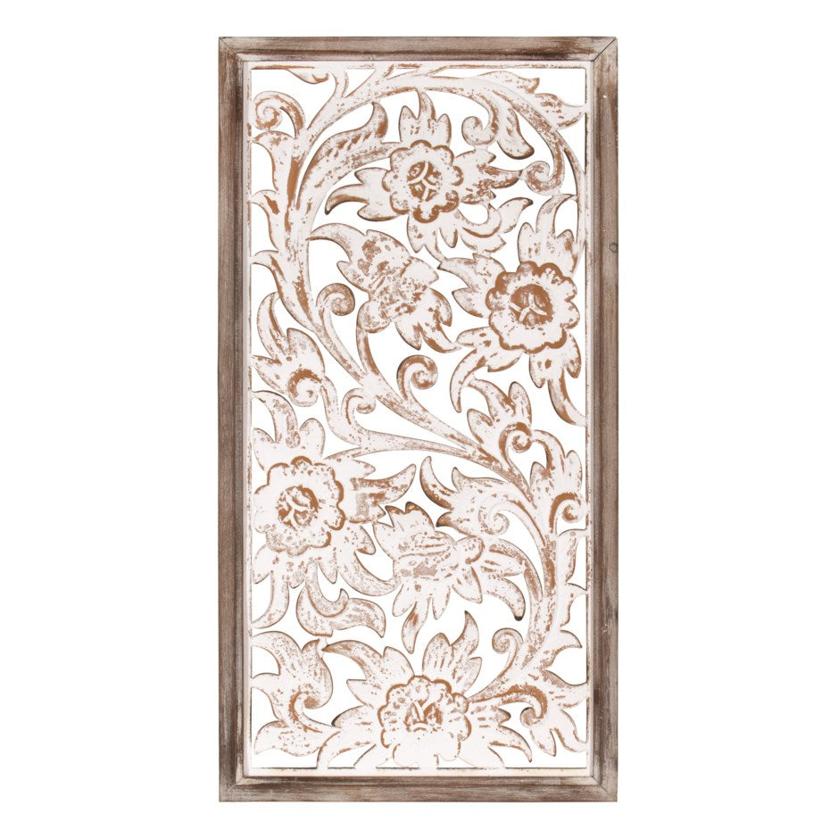 Wood + Carved Metal Wall Decor