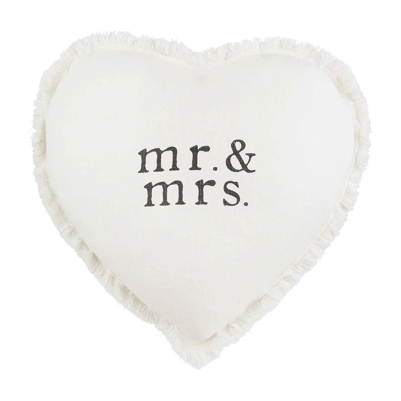 Mr + Mrs Heart Pillow