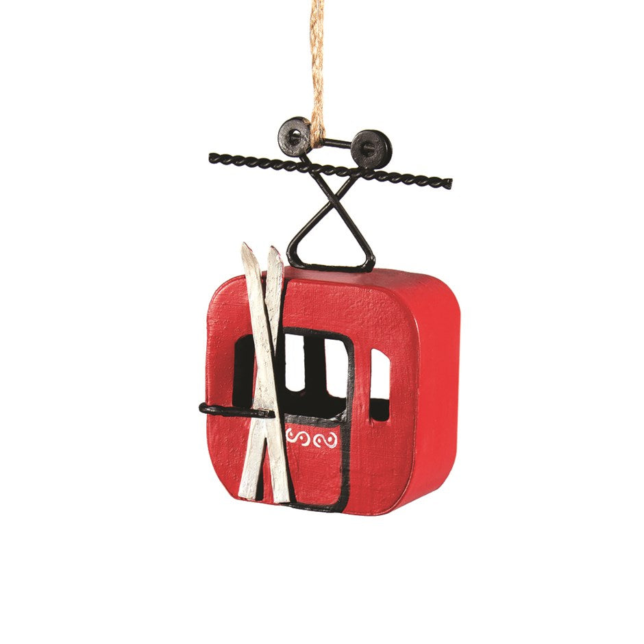Red Gondola Metal Ornament