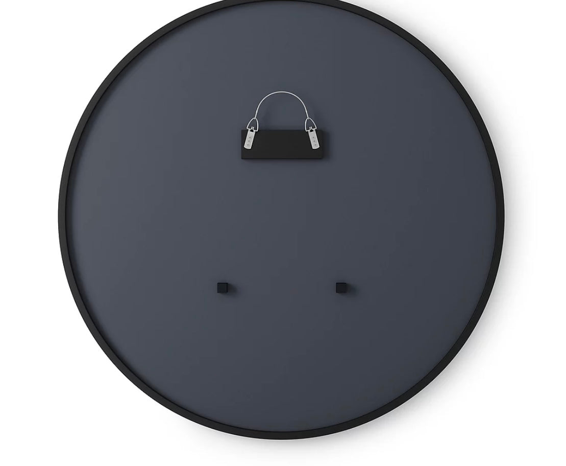 Umbra Hub Mirror Round 37” Black