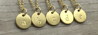 Lowercase Initial Necklace Gold