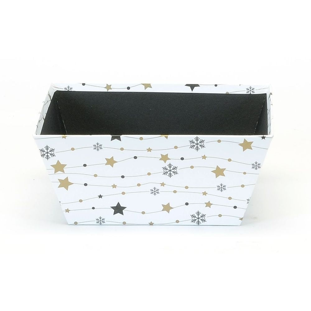 Square Christmas Gift Box-Stars + Snowflakes