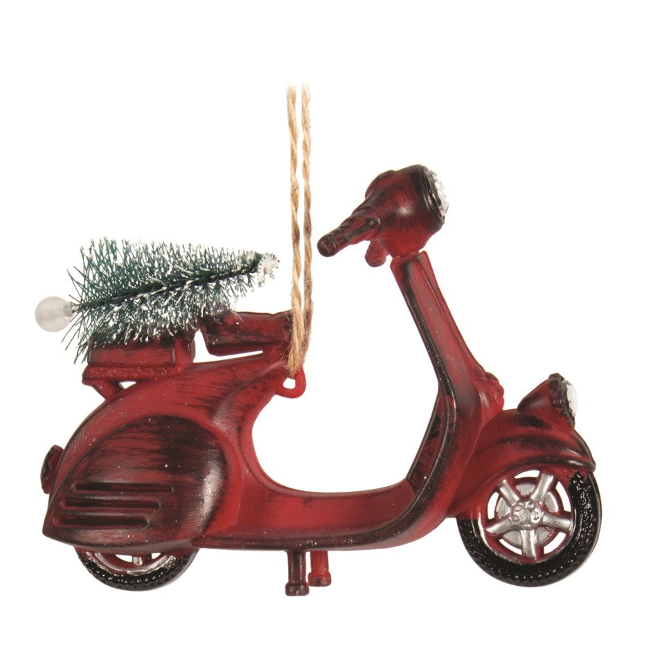 Red Scooter Ornament