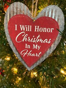 I Will Honor Christmas Ornament