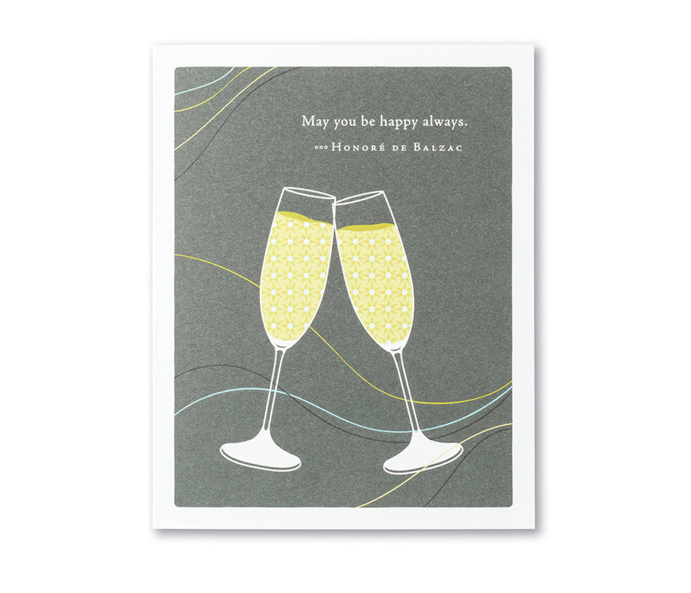 May You Be Happy Always Wedding Card