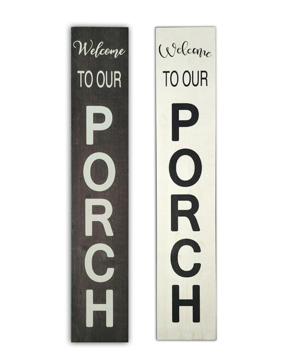 Welcome Reversible Porch Sign