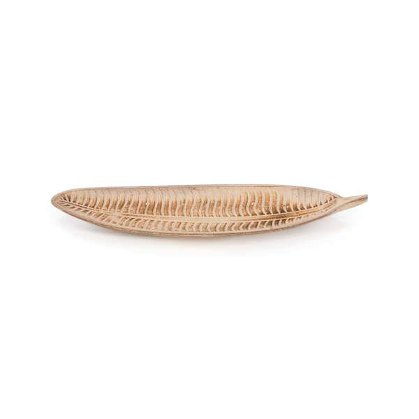 Natural Wood Leaf Platter-Small