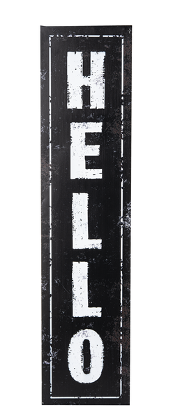 Metal Hello Sign with Easel