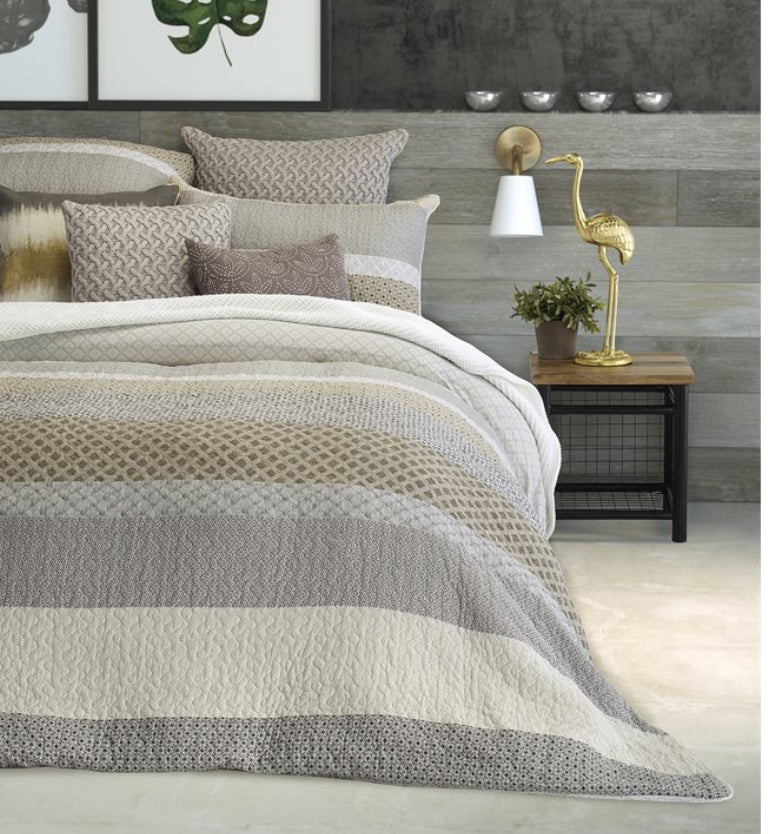 Ethan King Quilted Duvet Cover + 2 Shams