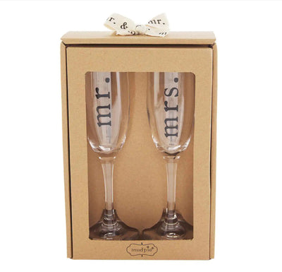Mr + Mrs Champagne Glass Box Set