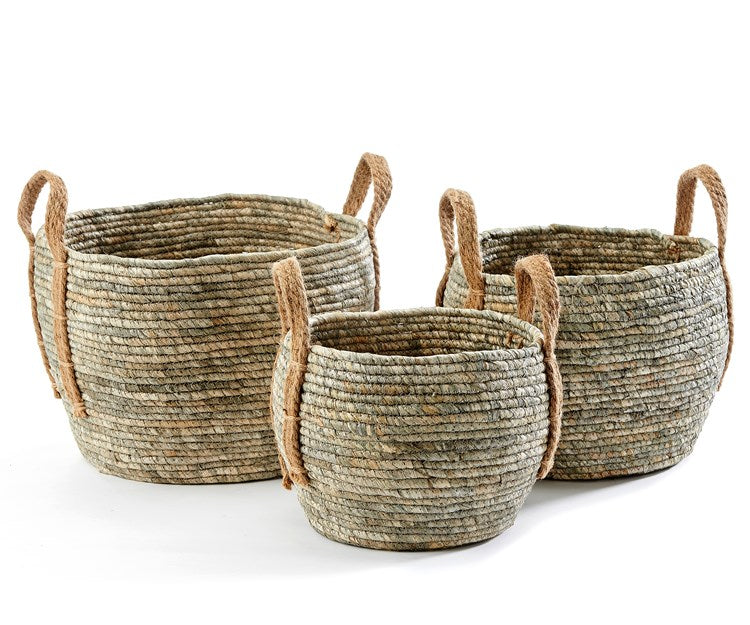 Natural Grey Grass Basket